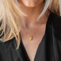 Collar de primera letra para mujer, cerradura de acero inoxidable - details 4