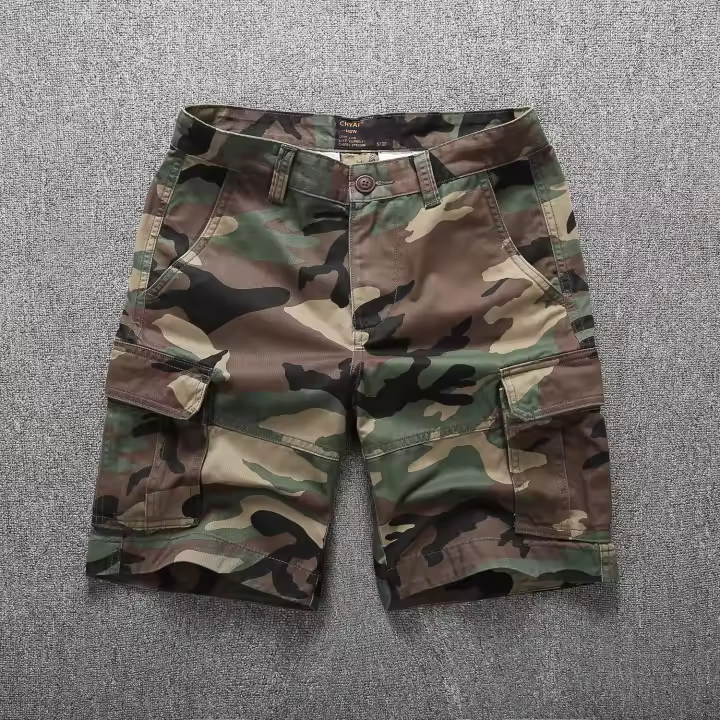 Pantalones cortos de camuflaje para hombre, pantalones cargo, ropa exterior cómoda, pantalones juveniles de moda - 1
