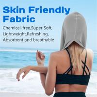 Toalla refrescante con capucha, toallas de refrigeración para cuello y cara, para Sauna, Yoga, Camping, entrenamiento, gris - details 4
