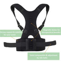 Cinturón Corrector de postura, soporte para espalda ajustable, alisador de hombros, soporte para aliviar el dolor - details 12