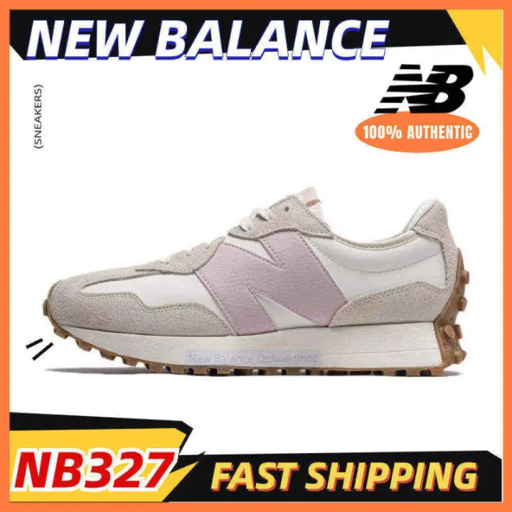 Leten 【100% Original】 Zapatillas de deporte serie 327 Zapatos blancos grises rosas NB327 para mujer 【Con caja】 Zapatos de trabajo - 1