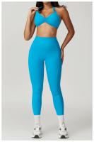 Sujetador de Yoga con cuello fruncido, ropa interior de alto impacto, Bralette acolchado de secado rápido para correr, Fitness y gimnasio - details 10