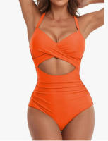 Nueva bolsa suave de una pieza traje de baño cruzado bikini con tirantes en la espalda traje de baño ajustado - details 9