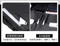 Bolso para Computadora de Negocios de Gran Capacidad Mochila de Cuero Anti-Salpicaduras con Sensación de Alta Gama - details 12