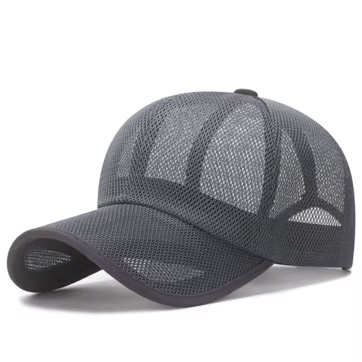 Gorra de camionero de malla de secado rápido, gorra de béisbol ajustable con huecos para hombre, gorra Snapback transpirable, cómoda, gorras de malla deportivas para exteriores - 1
