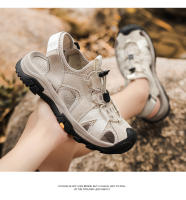 Primera capa de piel de cerdo sandalias de los hombres de verano de ocio al aire libre montañismo sandalias de playa bolsa cabeza sandalias - details 14