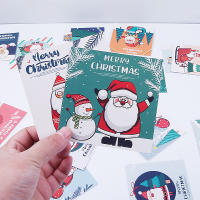 Set de 30 Tarjetas de Navidad Dibujos Animados de Santa y Copo de Nieve Mensajes de Felicitación - details 1