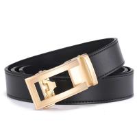Cinturón de cuero hueco con hebilla automática para hombres y mujeres, cinturón unisex, moderno y popular - details 3