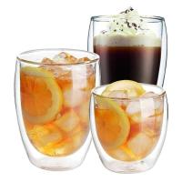 Taza de Café Espresso Hecha a Mano Resistente al Calor Vidrio de Doble Pared de 350ml para Bebidas de Té y Whisky - details 1