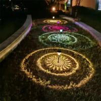 Luz de Jardín Solar RXUNS 4pc Luz de Sombras de Circulo Iluminación Solar al Aire Libre Impermeable - details 14