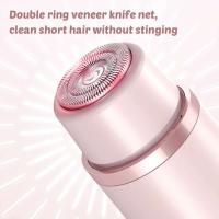 Maquinilla de afeitar eléctrica de doble cabezal para mujer, recargable, en seco y húmedo, sin dolor, Shaer hine, para áreas privadas del cuerpo - details 8