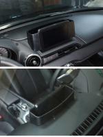 Para Mazda MX-5 2016-2023 ABS negro control central de coche pantalla de navegación caja de almacenamiento trasera bandeja de teléfono móvil accesorios interiores - details 1