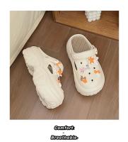 Zuecos de playa de verano para mujer con adorables detalles de dibujos animados, diseño calado transpirable, ligeros y cómodos para uso informal - details 20