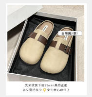 Zapatillas retro con bolsa en la cabeza y suela blanda, zapatos de moda de primavera, nuevos zapatos casuales y versátiles para mujer con suela plana y medio arrastre. - details 3