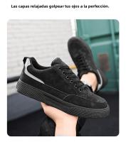 Nuevos zapatos de moda para hombre con suela gruesa resistente al desgaste, zapatos de plataforma suave, versátiles e informales. - details 13