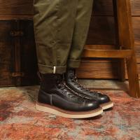 Zapatos de cuero de vaca puro de alta gama, estilo herramienta, zapatos de tablero de caña alta - details 3