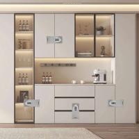 Cerradura de combinación de cono de cocina deslizante de acero inoxidable, gabinete, puerta de gabinete, cerradura con contraseña - details 5