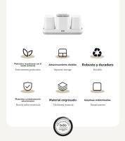 Portaje de Dientes Eléctrico Multifuncional Taza de Baño para Dientes Pareja - details 2