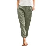 Pantalones Harem de Algodón Lineno Cintura Elástica, Bolsillo, Talla S-5XL - details 11
