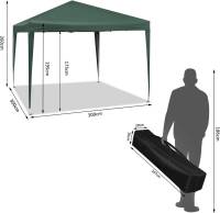 Tienda de fiesta Pabellón emergente Protección solar impermeable Terraza Festival marquesina 3x3m verde - details 6