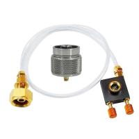 Adaptador de propano para estufa de camping al aire libre, enchufe, adaptador de junta de llenado de tanque de gas plano dividido - details 1