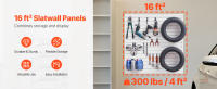 Panel de pared de listones de PVC SucceBuy de 4x4 pies, blanco con diseño modular. Panel de listones ajustable y fácil de instalar con estructura de acoplamiento y corte DIY - details 0