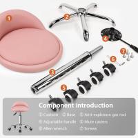 Artificial con Respaldo Giratorio Taburete con Ruedas de Altura Ajustable con Ruedas para Pintar Tatuaje - details 3