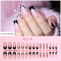 120pcs Uñas Postizas De Acrílico Mediano Cuadrado En Colores Marrón Rosa Base Mate Falsas Uñas Para Mujeres Y Niñas Estilo Francés - details 6