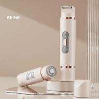 Maquinilla de afeitar eléctrica para mujer, afeitadora indolora, recortadora de pelo corporal para axila, Bikini, brazo, pierna, cara, bigote, portátil - details 4