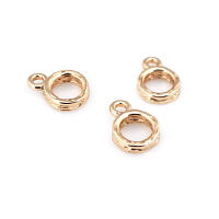 Círculo redondo de latón de Color dorado de 18K, pulseras con agujeros grandes, collares de cuentas, colgantes, conectores, suministros para fabricación de joyas - details 45