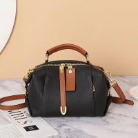 Bolso de mano elegante para mujer, bolso cruzado de cuero genuino, bolso cuadrado con contraste de color - details 7