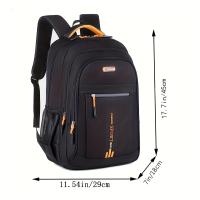 Mochila de Escuela para Hombres de Secundaria y Preparatoria de Gran Capacidad, Tendencia para Estudiantes Universitarios, Versión Coreana de Mochila de Viaje de Ocio [dirección de la cabeza al tirar aleatoriamente] - details 4