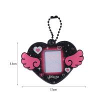 Con llavero Mini soporte para sesión fotográfica, colgante de ala de corazón de amor, decoración colgante, marco para sesión fotográfica de identificación, imagen de ídolo, tarjeta fotográfica - details 12