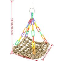 Juguetes de Columpio para Pericos Juguetes de Masticación para Jaula de Pájaros Accesorios de Jaula Coloridos de Partes de Mar de Hierba - details 2