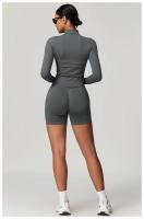 Pantalones cortos deportivos sin costuras para mujer, monos push-pull de cintura alta para gimnasio, ropa de yoga - details 14