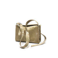 Bolso de Cuero Genuino para Mujer Gran Capacidad, Correa Ajustable, Cierre de Cremallera, Acabado Brillante Bolso Commuter Elegante - details 0