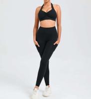 Leggings de dos piezas con espalda en V, gimnasio Tre, conjunto de entrenamiento para correr, ropa deportiva para mujer, traje de yoga - details 5