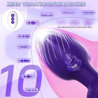 Juguete sexual Anal, vibrador rosa para mujer, tapón Anal con Control remoto con 10 modos, masajeador de próstata vibratorio, estimulador de silicona - details 1