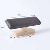 Soporte de Almacenamiento de Joyería de Cuero PU en Forma de T Base de Madera - details 0