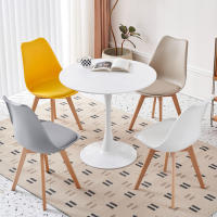 Mesa redonda blanca para cocina, comedor, sala de estar, muebles de estilo nórdico moderno, balcón pequeño, 80/110 - details 2