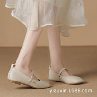Zapatillas de ballet de piel auténtica, estilo suave de noche, zapatos sencillos - details 1