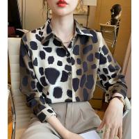 Camisa de manga larga con estampado de leopardo para mujer, blusa elegante informal, Sexy, nueva moda - details 3
