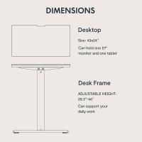 Escritorio Elevable Eléctrico 140x60 cm, con Controlador de Pantalla Digital y Memoria, Gancho para Auriculares y Soporte para Bebidas, Escritorio Ergonómico para Oficina y Hogar - Arce - details 14