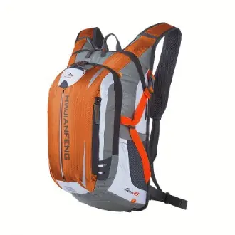 Mochila de gran capacidad 18L Multiusos para senderismo, escalada en montaña, ciclismo todoterreno - Correa ajustable, red para casco incluida, múltiples compartimentos para organización, diseño transpirable con correa de pecho ajustable, incluye silbato - 1