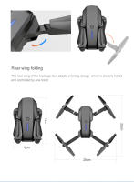 Dron plegable E88PRO fotografía aérea doble cámara quadcopter control remoto aviones E525 / E58 - details 6