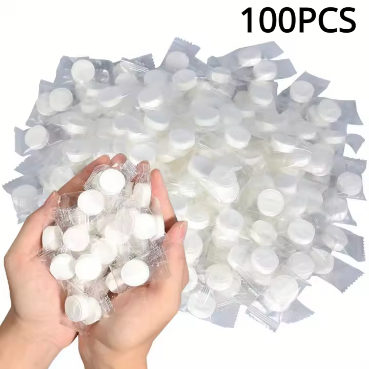 Toallas faciales portátiles para viajes 50/100 piezas Towels Faciales mini monedas Toalla compacta desechable - 1