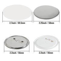 Succebuy Botón de Retrocedo para Hacer Botones DIY Metal y Plástico con Película Transparente y Papel en Blanco para Insignias Personalizadas - details 0