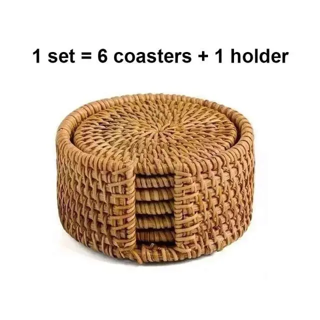 Juego de Posavasos de Té Kung Fu Villa Circular con Manteles de Mesa y Almohadillas - 1
