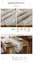 Camino de mesa de comedor, mantel, pasillo beige, flor de boda, bandera bordada europea, mueble de café Ense, decoración del hogar - details 4