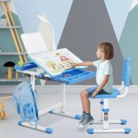 Escritorio para niños y estudiantes, mesa ergonómica y juego de descongelación, con cajón, soporte de lectura, lámpara LED regulable, altura ajustable - details 6